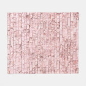 Ungewöhnlicher, hellgesättigter abstrakt rosa Hint Fleecedecke (Vorderseite (Horizontal))