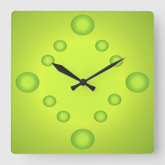 Ungewöhnlicher Pop Kunst Limone Sonnen Uhr Grün 4 (Vorderseite)