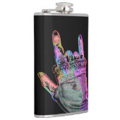 Ungewöhnlicher Rock Hand Vinyl Wrapped Flask Flachmann (Rechts)