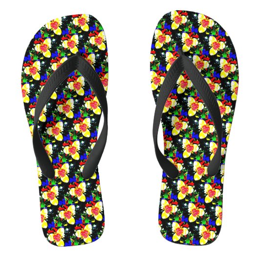 ungewöhnliches abstraktes Hintergrundgelbes Blume- Badesandalen (Fußbett)