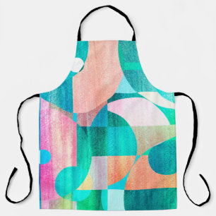ungewöhnliches, buntes geometrisches abstraktes Mu Schürze