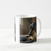 Ungewöhnliches Doberman Egg Kaffeetasse (VorderseiteRechts)