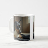 Ungewöhnliches Doberman Egg Kaffeetasse (Vorderseite Links)