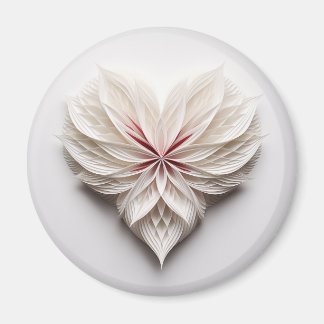 Ungewöhnliches featherisches Herz Magnet