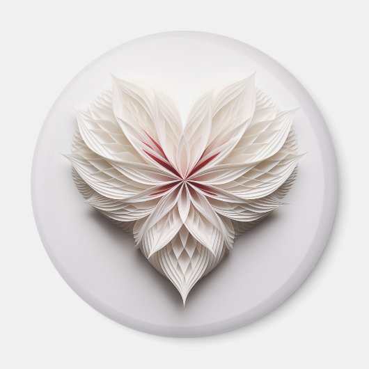 Ungewöhnliches featherisches Herz Magnet (Vorne)