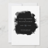 Ungewöhnliches Foto-Fenster "Pinselstriche" Save t Einladung (Rückseite)