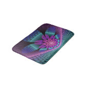 Ungewöhnliches Gemustertes Fantasy Blume Fraktal Badematte (Schrägansicht)