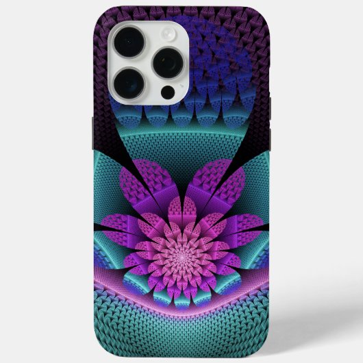 Ungewöhnliches Gemustertes Fantasy Blume Fraktal Case-Mate iPhone Hülle (Rückseite)