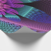 Ungewöhnliches Gemustertes Fantasy Blume Fraktal Geschenkpapier (Ecke)