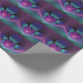 Ungewöhnliches Gemustertes Fantasy Blume Fraktal Geschenkpapier (Ecke)