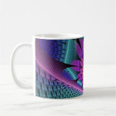 Ungewöhnliches Gemustertes Fantasy Blume Fraktal Kaffeetasse (Links)
