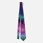 Ungewöhnliches Gemustertes Fantasy Blume Fraktal Krawatte (Rückseite)