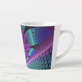 Ungewöhnliches Gemustertes Fantasy Blume Fraktal Milchtasse (Rechts)