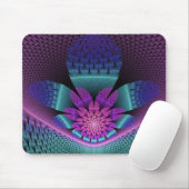 Ungewöhnliches Gemustertes Fantasy Blume Fraktal Mousepad (Mit Mouse)