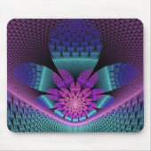 Ungewöhnliches Gemustertes Fantasy Blume Fraktal Mousepad (Vorne)