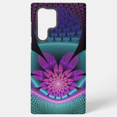 Ungewöhnliches Gemustertes Fantasy Blume Fraktal Samsung Galaxy Hülle (Rückseite)