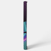 Ungewöhnliches Gemustertes Fantasy Blume Fraktal Samsung Galaxy Hülle (Linke Seite)