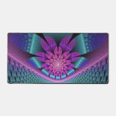 Ungewöhnliches Gemustertes Fantasy Blume Fraktal Schreibtischunterlage (Vorderseite)