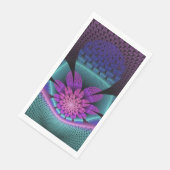 Ungewöhnliches Gemustertes Fantasy Blume Fraktal Serviette (Ecke)