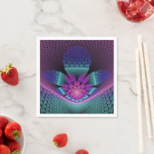 Ungewöhnliches Gemustertes Fantasy Blume Fraktal Serviette (Beispiel)