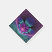 Ungewöhnliches Gemustertes Fantasy Blume Fraktal Serviette (Ecke)