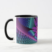 Ungewöhnliches Gemustertes Fantasy Blume Fraktal Tasse (Links)