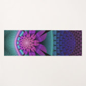 Ungewöhnliches Gemustertes Fantasy Blume Fraktal Yogamatte (Vorderseite (Horizontal))