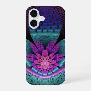 Ungewöhnliches gemustertes farbenfrohes Fantasy-Bl iPhone 16 Hülle