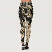 Ungewöhnliches Muster der bewegten Hände Leggings (Rückseite)