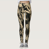 Ungewöhnliches Muster der bewegten Hände Leggings (Vorderseite)