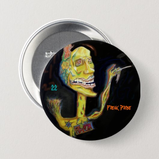 Ungewöhnliches Stolz-Button Button (Vorne & Hinten)