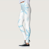 Ungewöhnliches, zartes Schneeflockenmuster Leggings (Links)