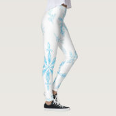 Ungewöhnliches, zartes Schneeflockenmuster Leggings (Rechts)