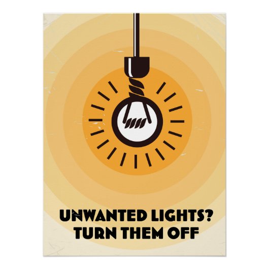 Ungewollte Lichter? Ausschalten Poster (Vorderseite)