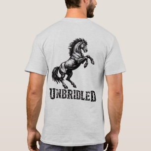 „Ungezähmt“-Pferd-Grafik-T-Shirt T-Shirt