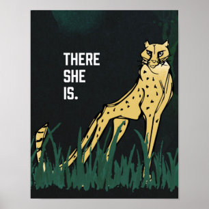 Ungezähmte Cheetah dort ist sie 11"x 14" Art Print Poster