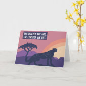 Ungezähmte Cheetah Luckier Grußkarte Karte (Gelbe Blume)
