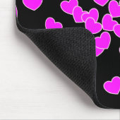 ungezähmte Herzen, rosa und schwarz auffallend Mousepad (Ecke)