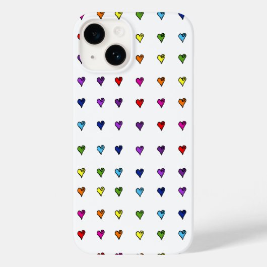 Ungezähmte Rainbow Hearts Case-Mate iPhone Hülle (Rückseite)