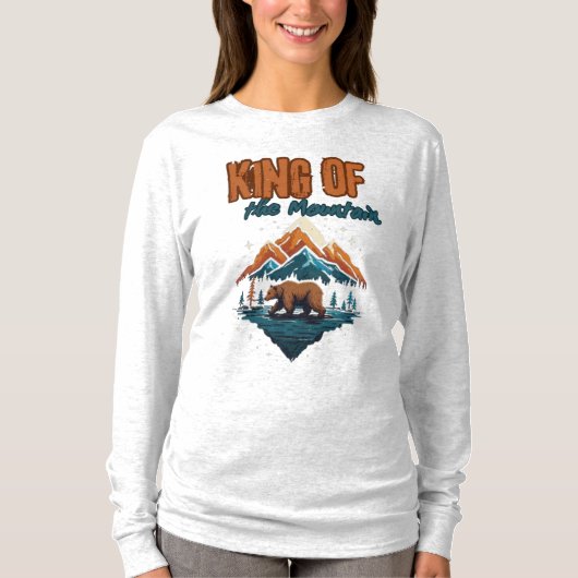 Ungezähmte Wildnis: Brauner Bär am Berg T-Shirt (Vorderseite)