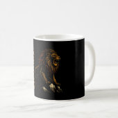 Ungezähmter Brüllender Löwe Kaffeetasse (VorderseiteRechts)