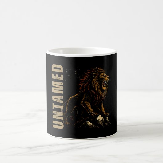 Ungezähmter Brüllender Löwe Kaffeetasse (Mittel)