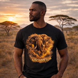 Ungezähmter Elefant Afrikanische Wildtierstärke Tri-Blend Shirt