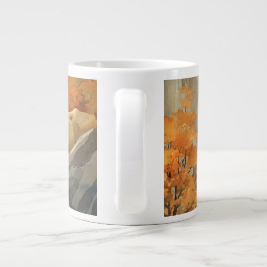 ungezähmter Splendor: Majestic Elk im Herbst Jumbo-Tasse (Rückseite)