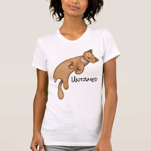 Ungezähmtes Schlafen Niedlich Kitty Cat T-Shirt (Vorderseite)