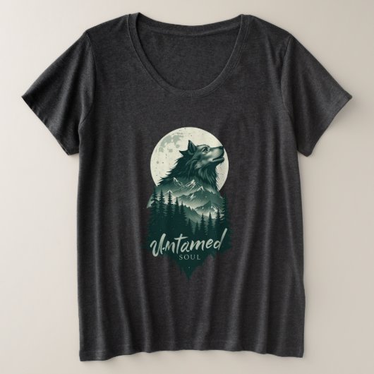 Ungezähmtes Soul Große Größe T-Shirt (Design vorne)