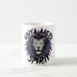 Ungezähmtes Spirit Punk Lion Design Kaffeetasse