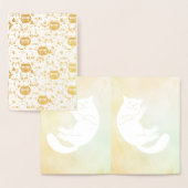 Ungeziefte Katzen-Karte Folienkarte (Anzeige)