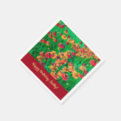 Unglaublich heiße Helenium in Rot und Gelb Serviette (Ecke)