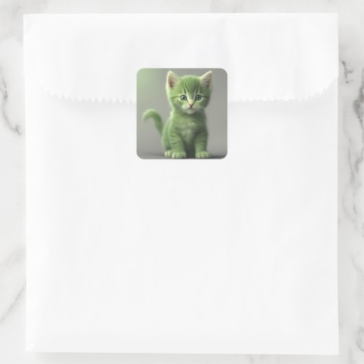 Unglaublich Kitten Quadratischer Aufkleber (Tasche)